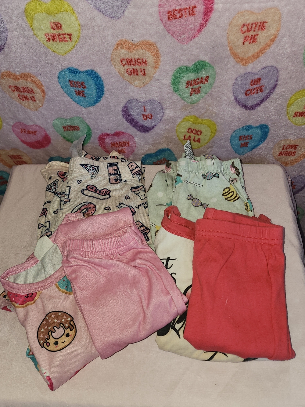 Girls Pajama Pack - Donut & Sweet Prints, Pink & Coral